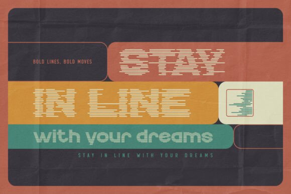 Echo Stripes Font - Preview 1