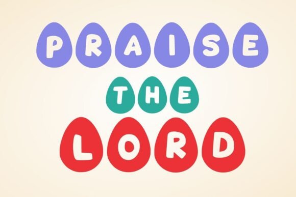 Egg Bunny Font - Preview 2