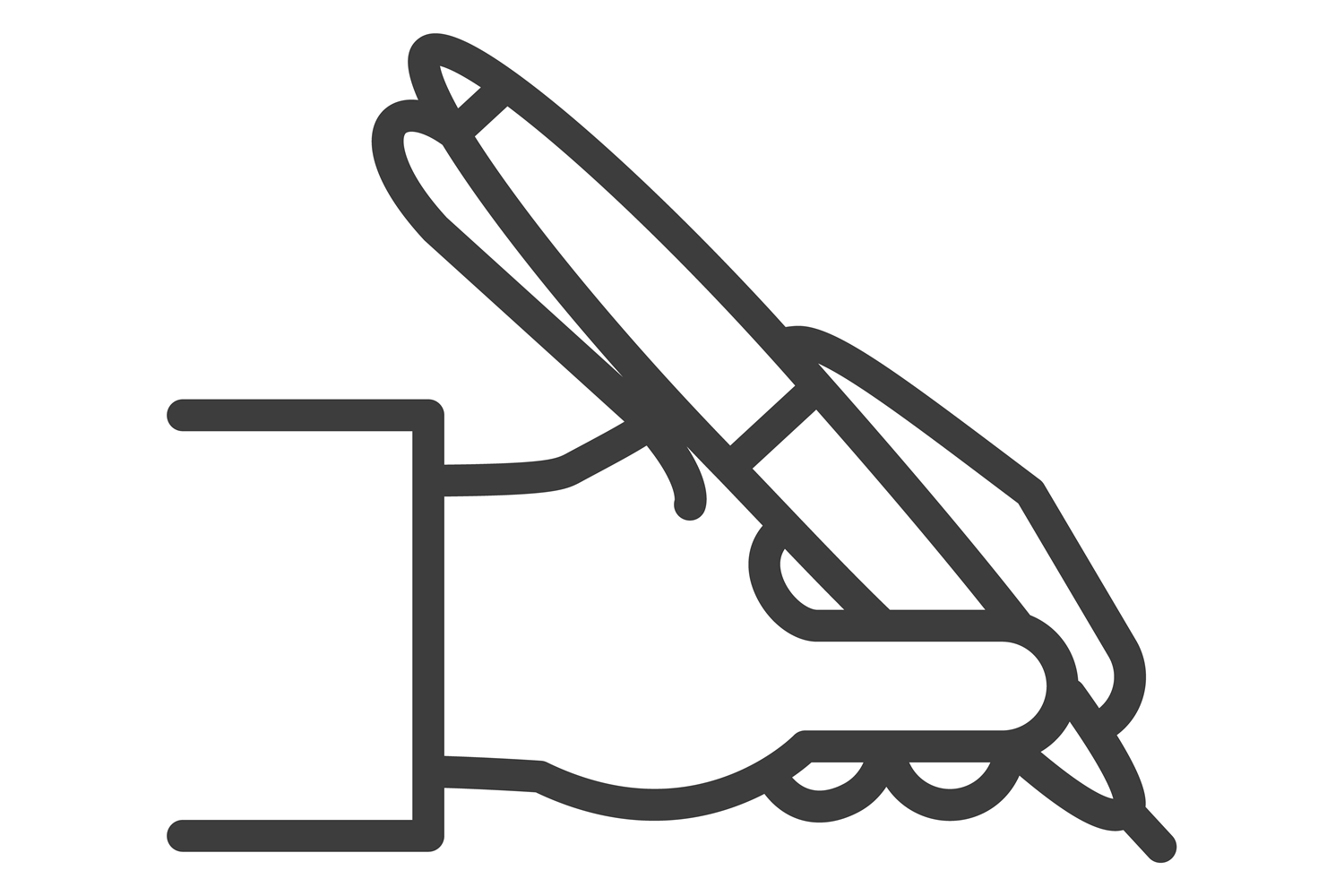 Hand Signing Form Line Icon. Business De Graphic by vectortatu ...