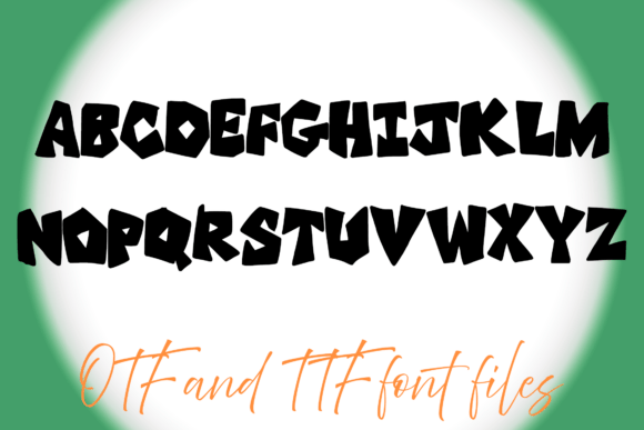 Jagged Cranky Font PNG with transparent background - Preview 1