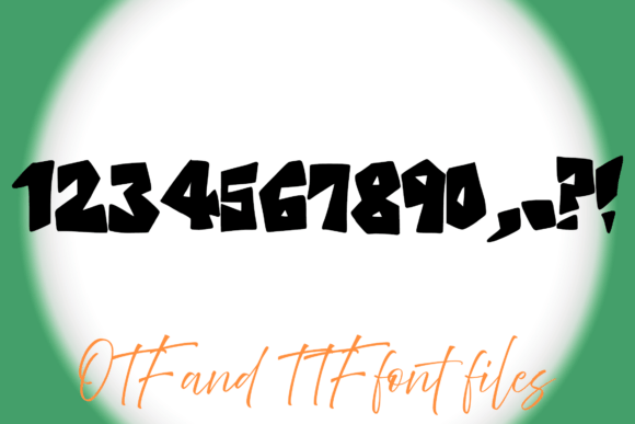 Jagged Cranky Font PNG with transparent background - Preview 2