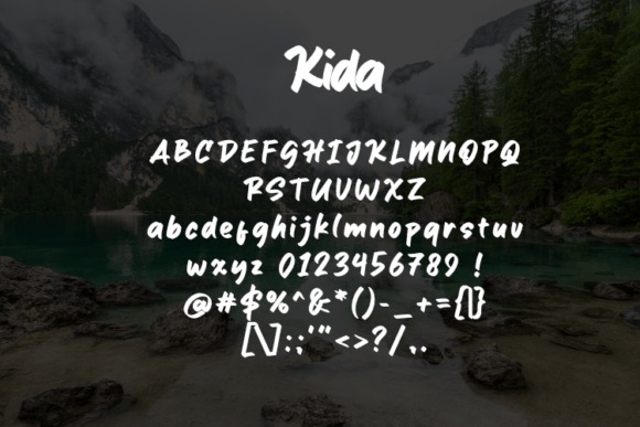 Kida Font PNG with transparent background - Preview 1