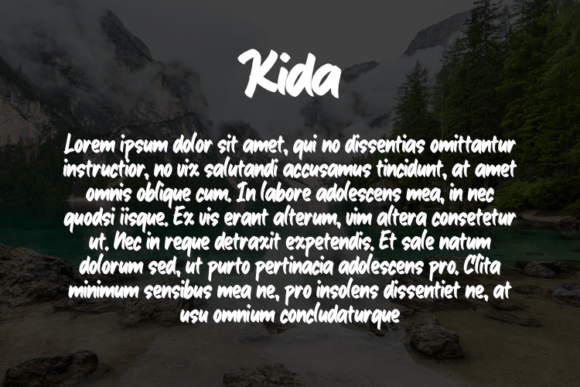 Kida Font PNG with transparent background - Preview 2