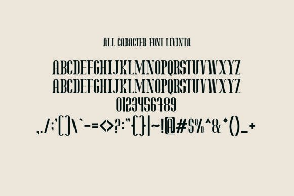Livinta Font PNG with transparent background - Preview 1