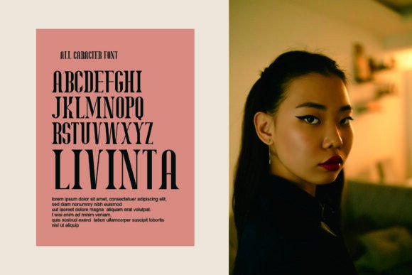 Livinta Font PNG with transparent background - Preview 3