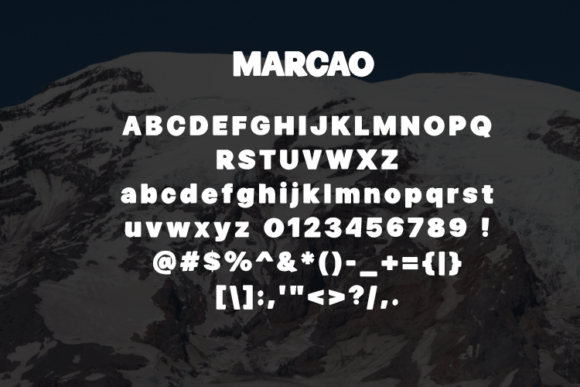 Marcao Font PNG with transparent background - Preview 1