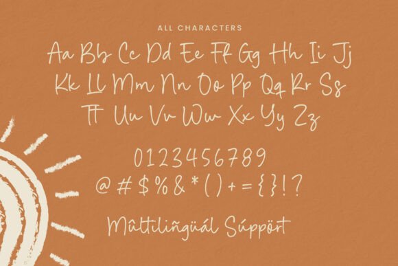 Malibu Sunset Font PNG with transparent background - Preview 5