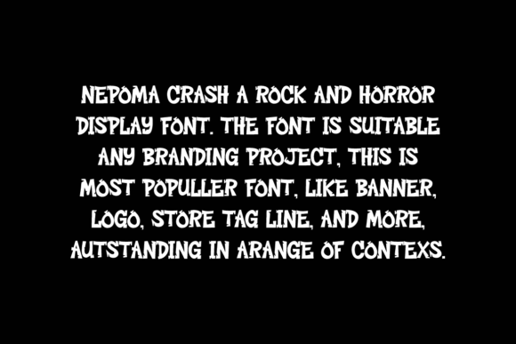 Nepoma Crash Font PNG with transparent background - Preview 1