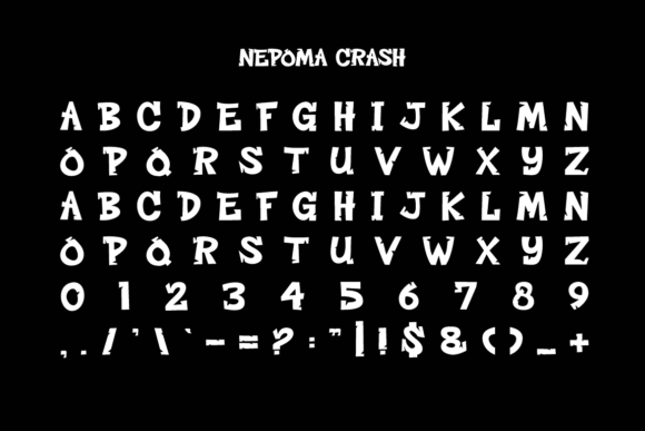Nepoma Crash Font PNG with transparent background - Preview 2
