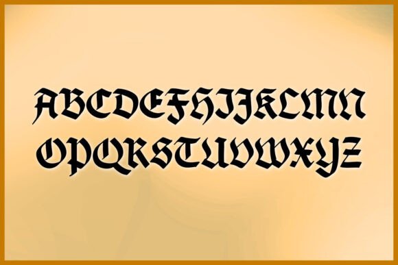 Old German Gothic Font PNG with transparent background - Preview 1