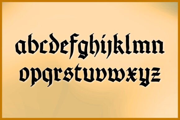 Old German Gothic Font PNG with transparent background - Preview 2