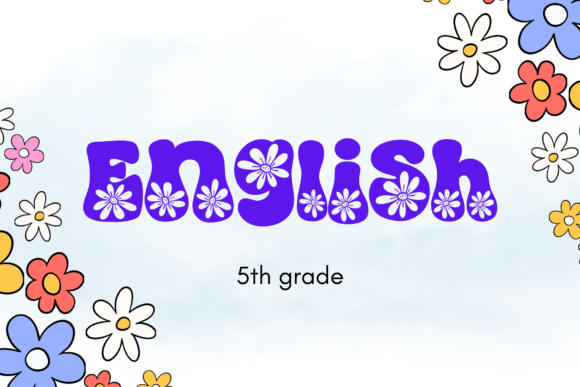 Retro Daisy Spring Font PNG with transparent background - Preview 3