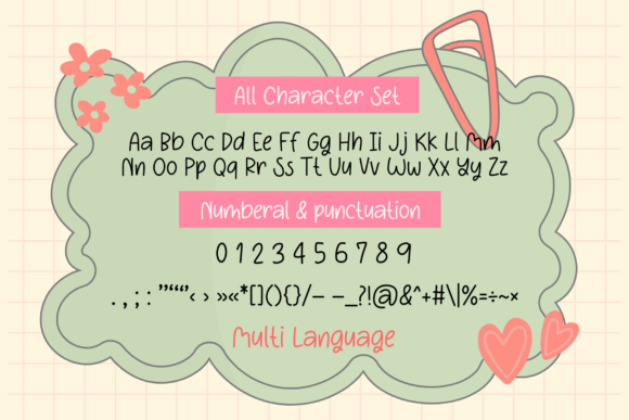 Simple Memo Font PNG with transparent background - Preview 5