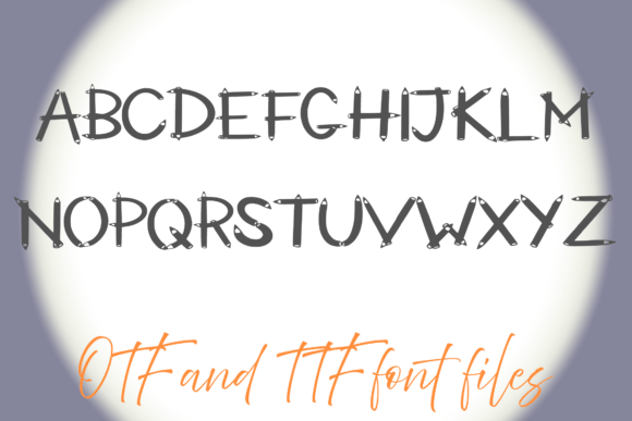 Sketch Pencil Font PNG with transparent background - Preview 1