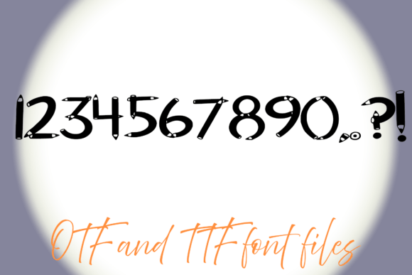 Sketch Pencil Font PNG with transparent background - Preview 2