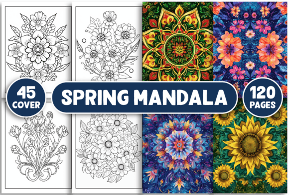 Spring Mandala Coloring Pages for Adults