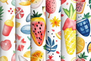 Summer Day Watercolor Digital Paper Graphic by Aftab Store · Creative ...