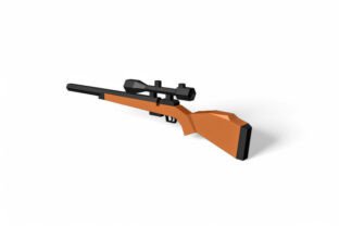 Paper 3d Rife Airgun Rifle - 3d Papercraft · Creative Fabrica