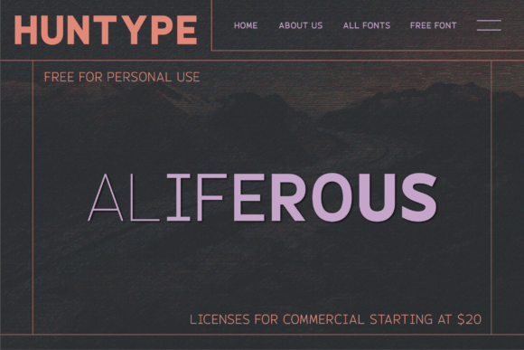 Aliferous Font PNG with transparent background - Preview 1