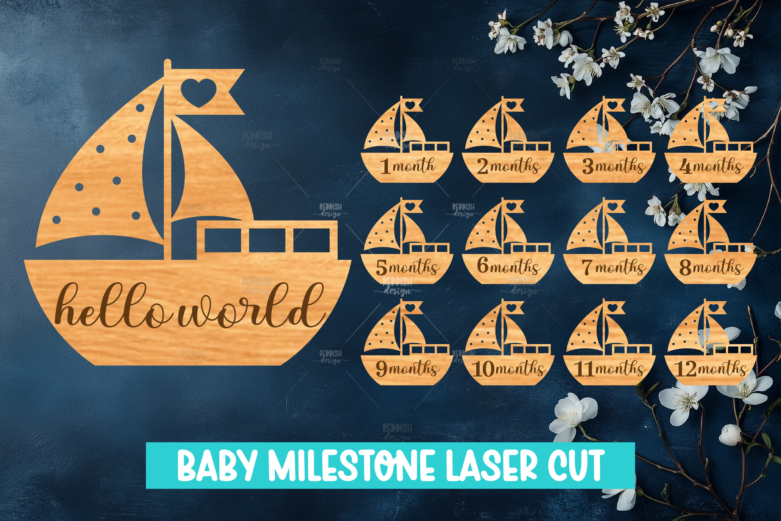 Baby Milestone Discs | Laser Cut SVG · Creative Fabrica