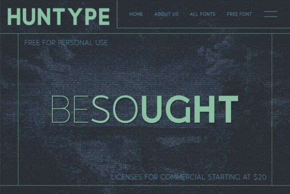 Besought Font - Preview 1