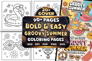 Bold Easy Groovy Summer Coloring Pages Graphic by Craftsbeefy ...