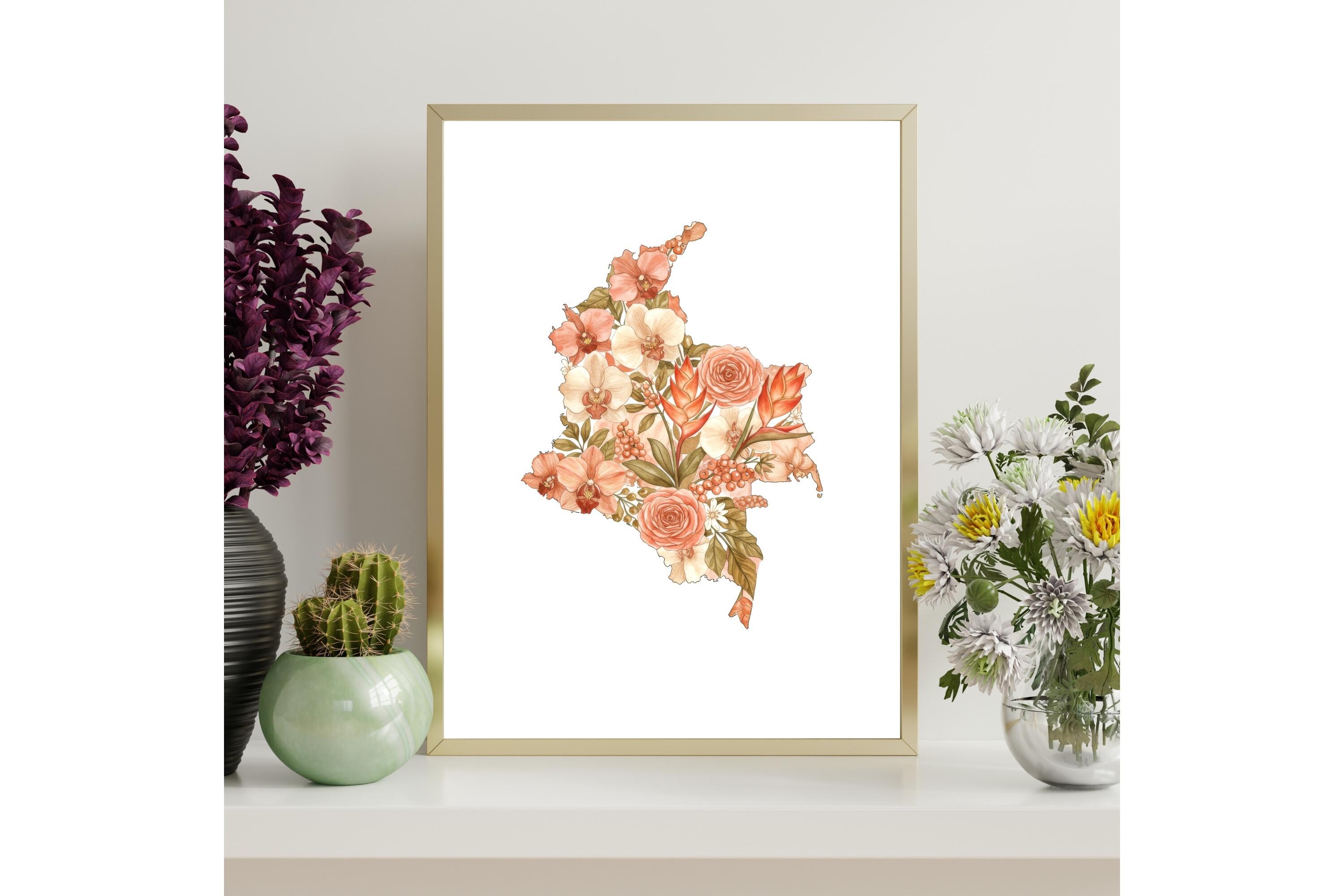 Colombia Map Printable Wall Art