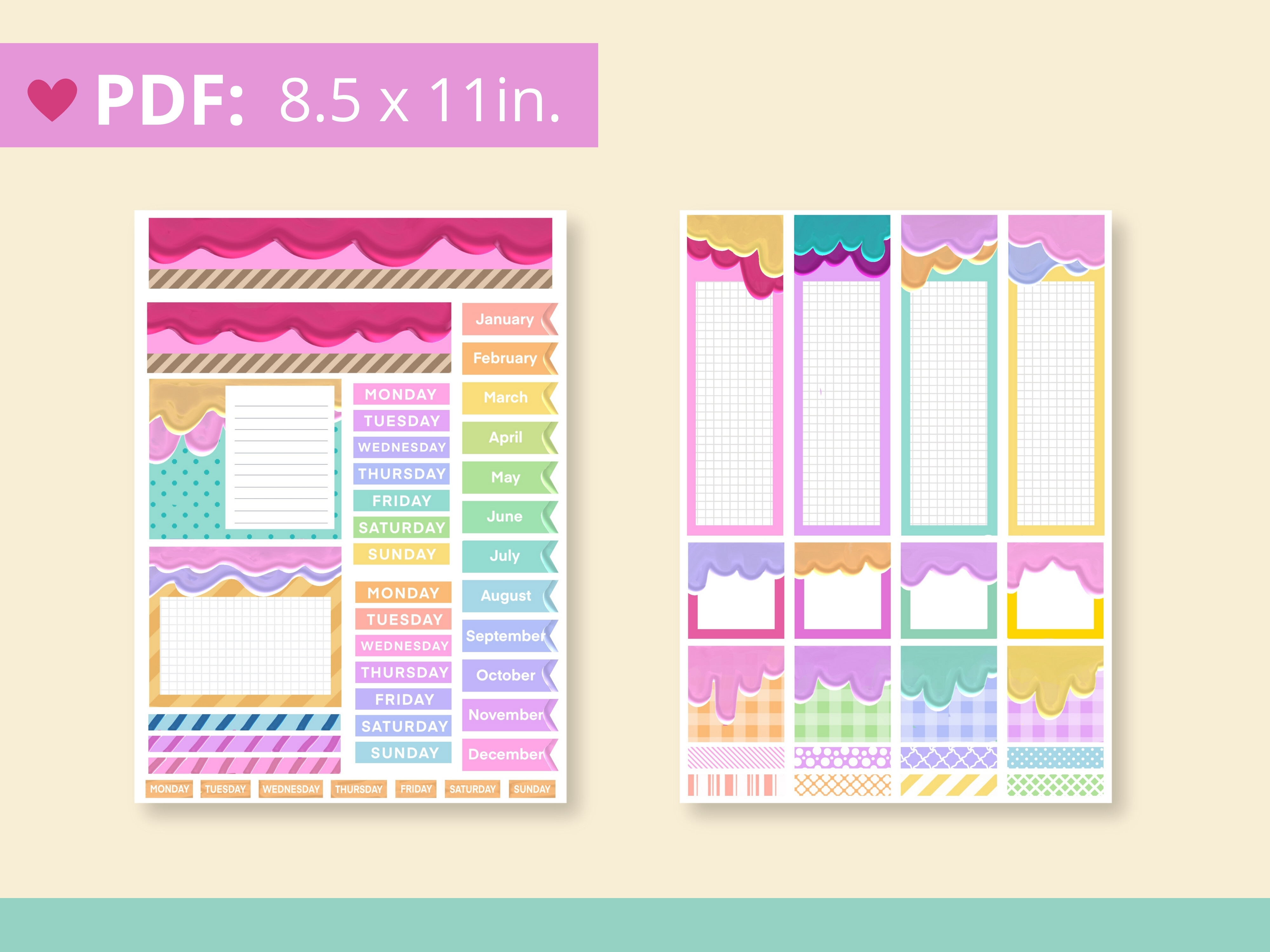 Colorful Jelly Happy Planner Stickers - photo 2