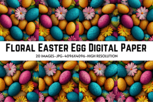 Floral Easter Egg Digital Paper Graphic by Craft Heaven · Creative Fabrica