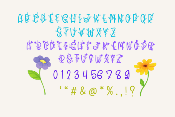 Flower Spring Font - Preview 1