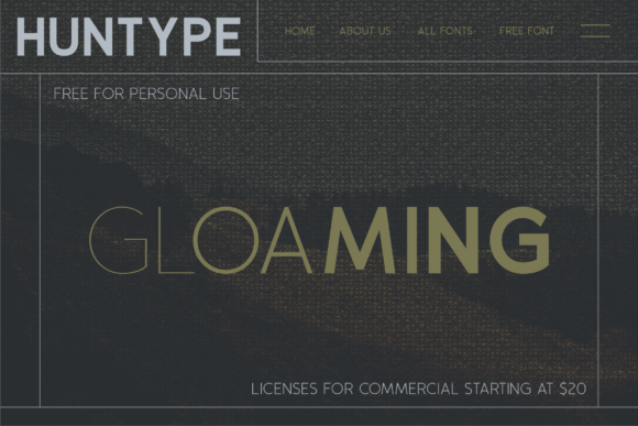 Gloaming Font - Preview 1