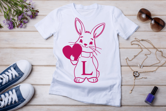 Love Rabbits Font PNG with transparent background - Preview 4