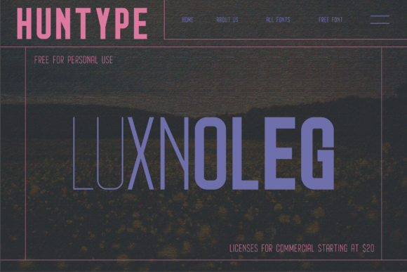Luxnoleg Font PNG with transparent background - Preview 1