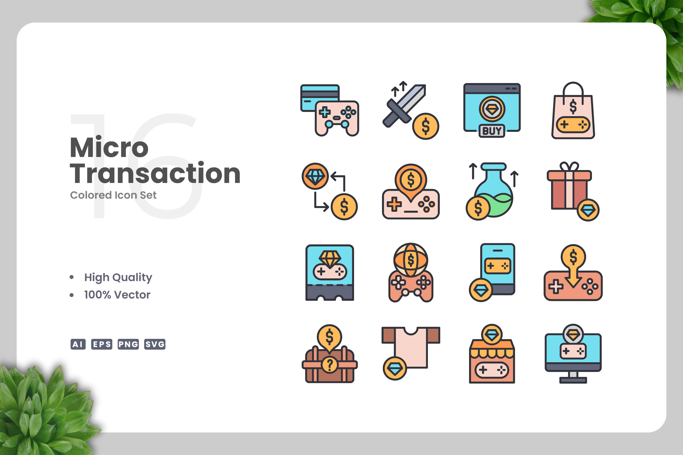 Microtransaction Colored Icons Graphic by upnowgraphic · Creative Fabrica