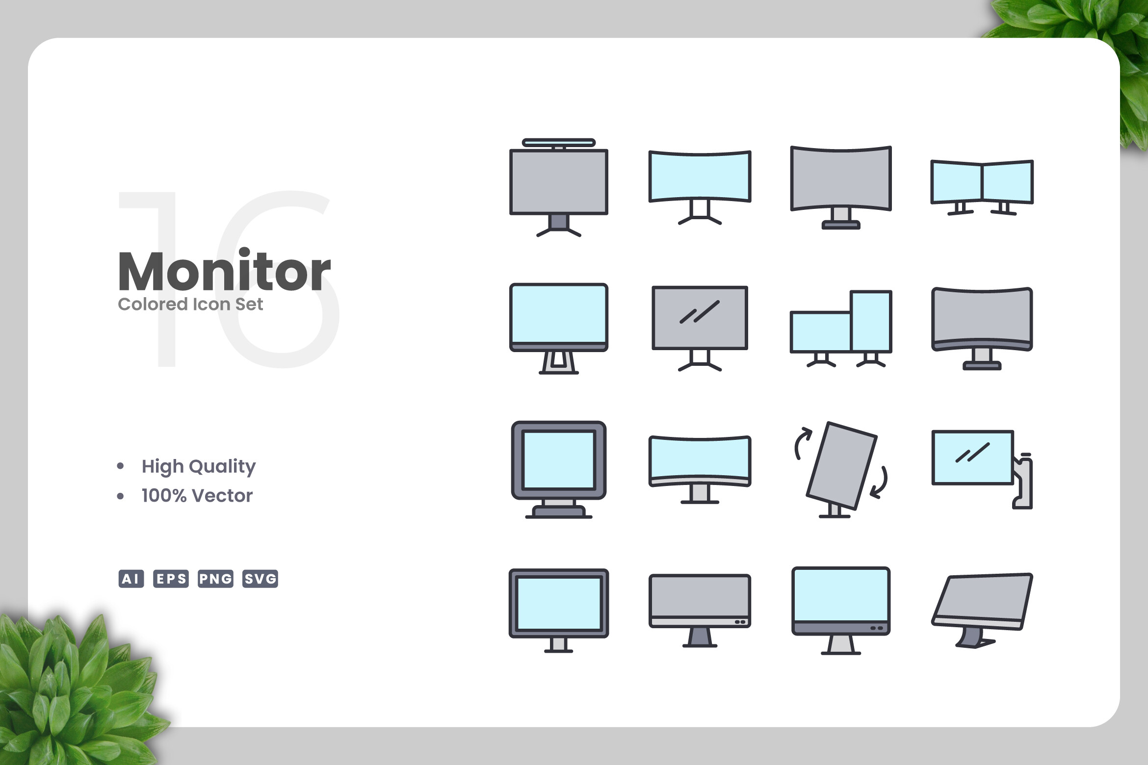 Monitor Colored Icons Graphic by upnowgraphic · Creative Fabrica