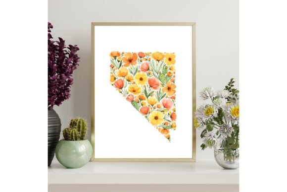 Nevada Botanical Map Printable Decor