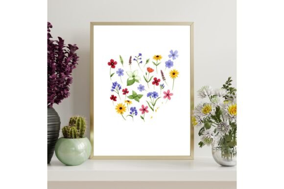 Ohio Floral Map Printable Wall Art