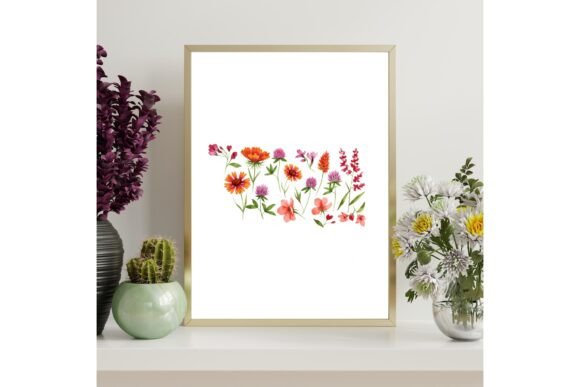 Oklahoma Floral Map Printable