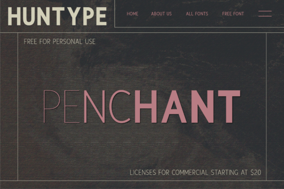 Penchant Font PNG with transparent background - Preview 1