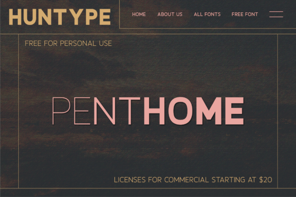 Penthome Font PNG with transparent background - Preview 1