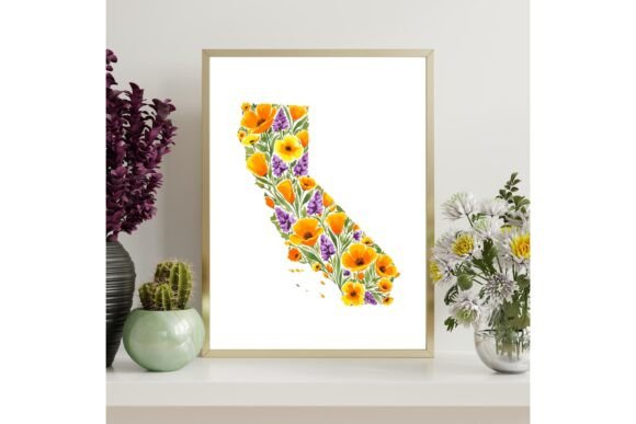 Printable California Poppy Wall Art