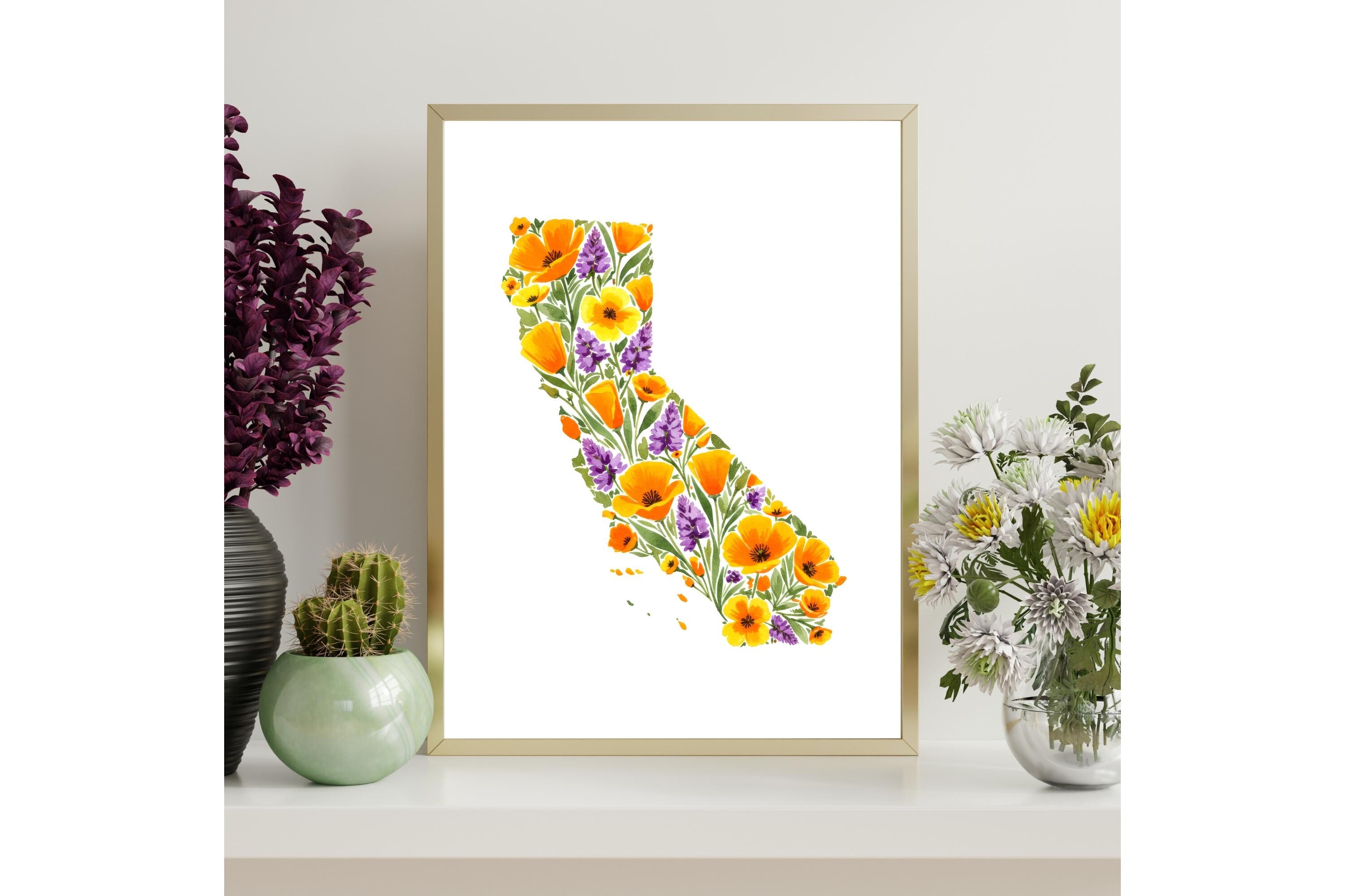 Printable California Poppy Wall Art