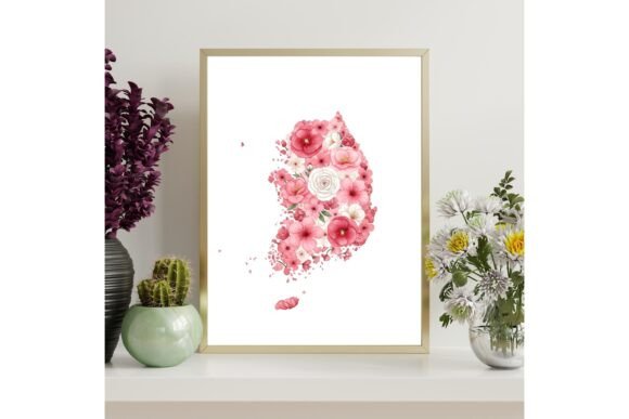 Printable South Korea Watercolor Map