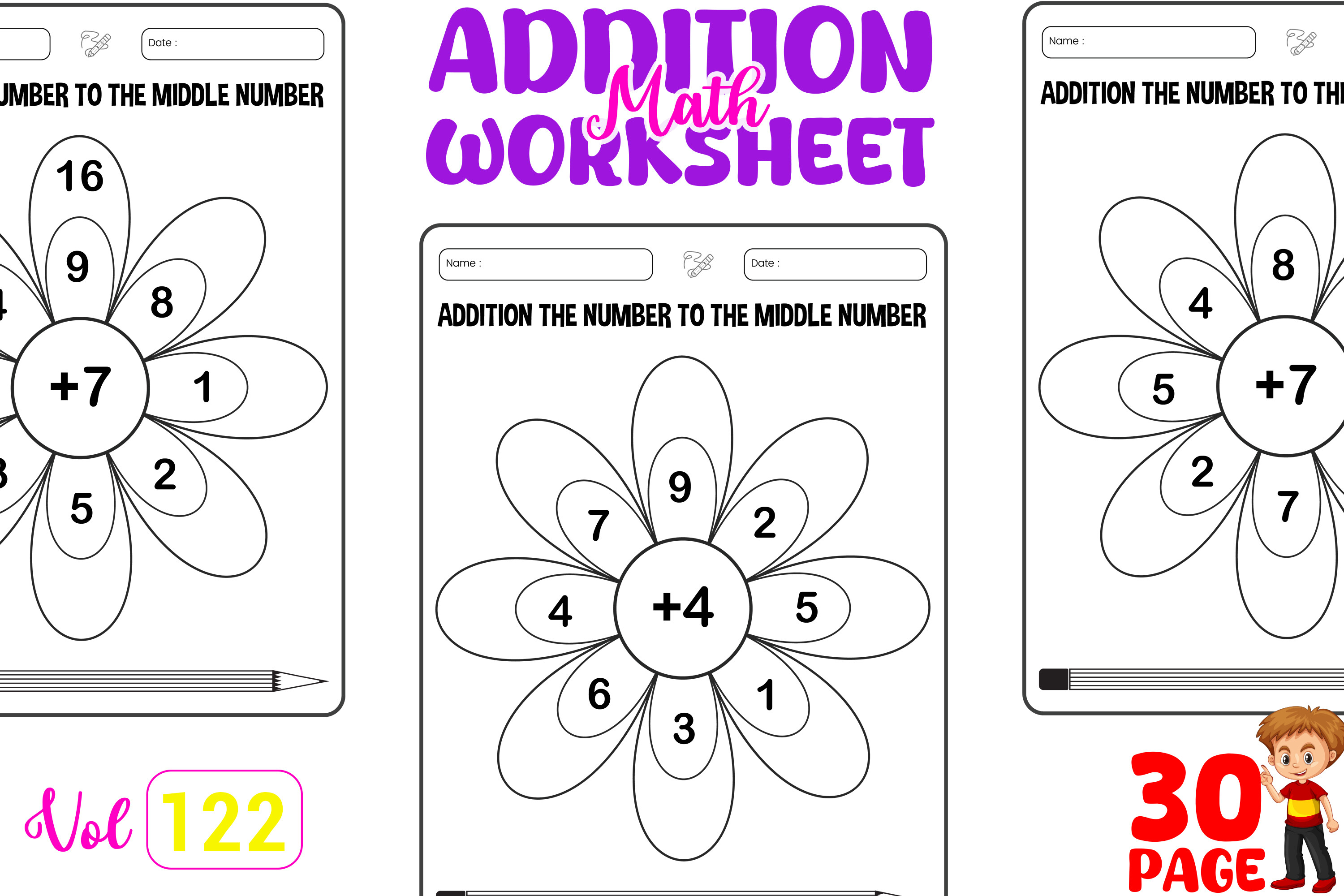 Printable Addition Math Sheets Graphic by Self Graphics House ...