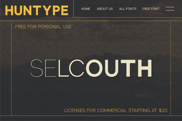 Selcouth Font PNG with transparent background - Preview 1