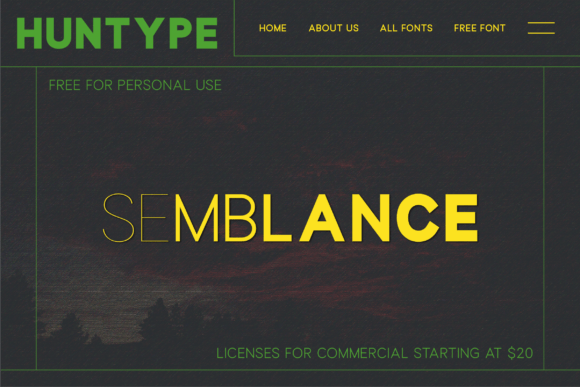 Semblance Font PNG with transparent background - Preview 1