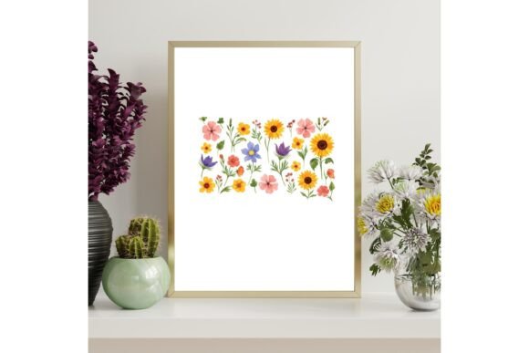 South Dakota Floral Map Printable Wall