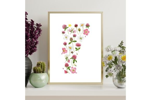 Vermont Floral Map Printable