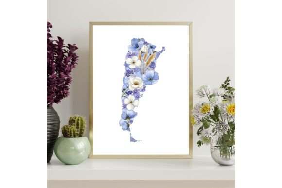 Watercolor Argentina Map Printable Art
