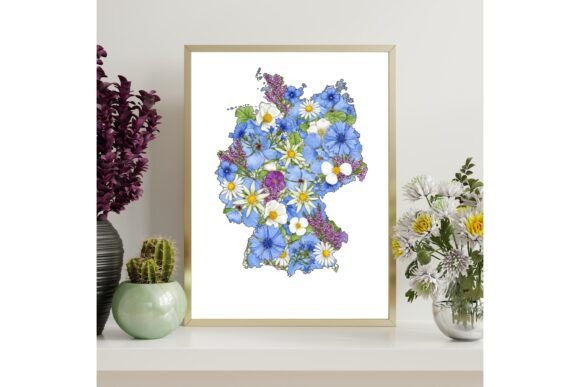 Watercolor Germany Map Printable